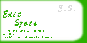 edit szots business card