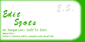 edit szots business card